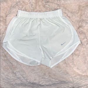White Nike Running Shorts